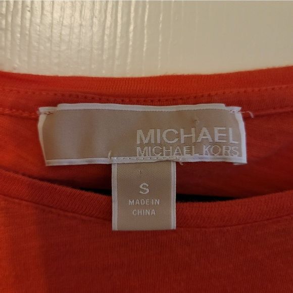 MICHAEL Michael Kors orange high/low long-sleeved pocket tee - Picture 6 of 10